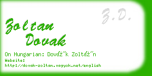 zoltan dovak business card